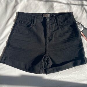 Jen 7 Roll Hem Shorts in Black Size 4 NWT